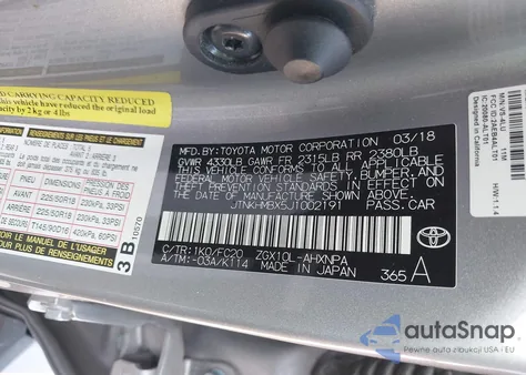 2018 Toyota C-Hr Xle from USA, damaged, VIN JTNKHMBX5J1002191